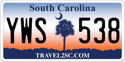 SC license plate YWS538
