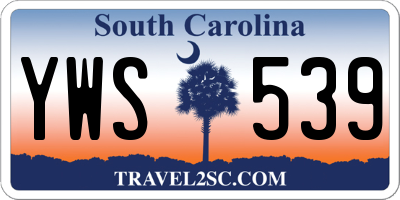 SC license plate YWS539