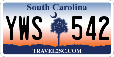 SC license plate YWS542