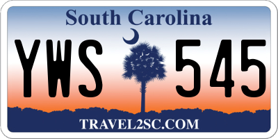 SC license plate YWS545