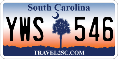 SC license plate YWS546