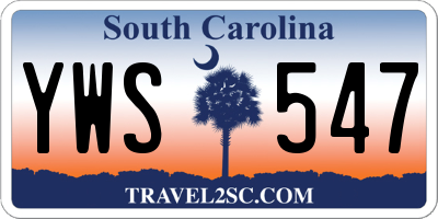 SC license plate YWS547