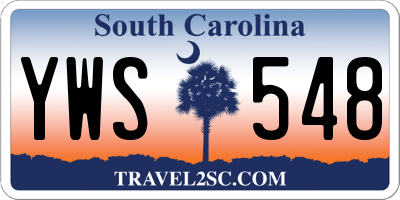 SC license plate YWS548
