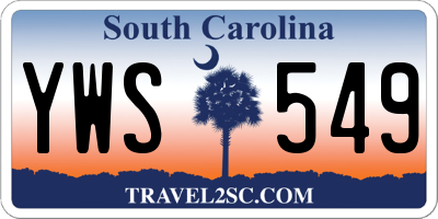 SC license plate YWS549