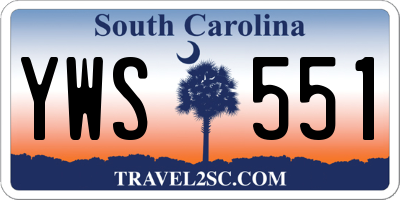 SC license plate YWS551