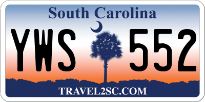 SC license plate YWS552