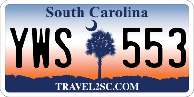 SC license plate YWS553