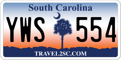 SC license plate YWS554