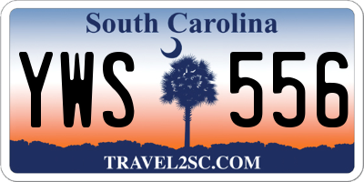 SC license plate YWS556