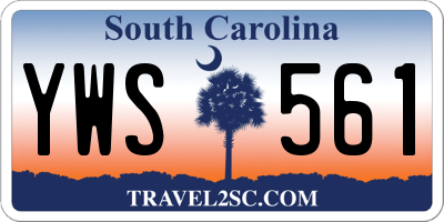 SC license plate YWS561
