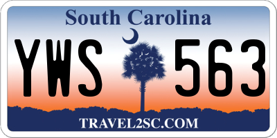 SC license plate YWS563