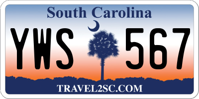 SC license plate YWS567