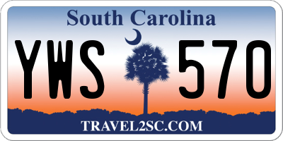 SC license plate YWS570