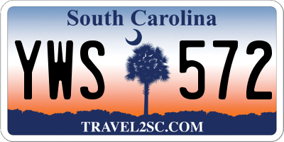 SC license plate YWS572
