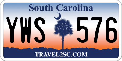 SC license plate YWS576