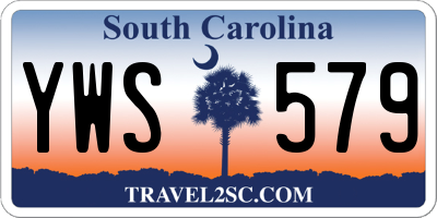 SC license plate YWS579