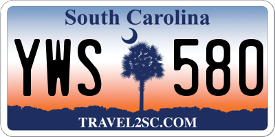 SC license plate YWS580