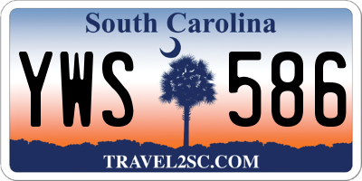 SC license plate YWS586
