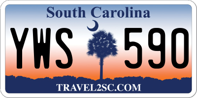 SC license plate YWS590
