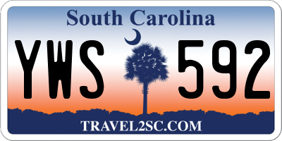 SC license plate YWS592