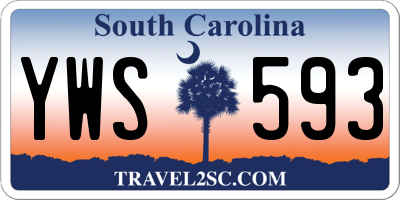 SC license plate YWS593