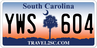 SC license plate YWS604