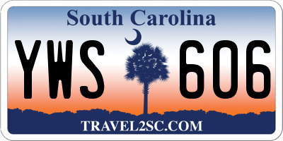 SC license plate YWS606