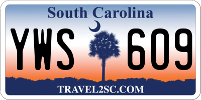 SC license plate YWS609