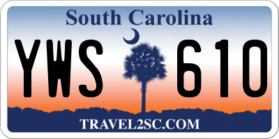 SC license plate YWS610