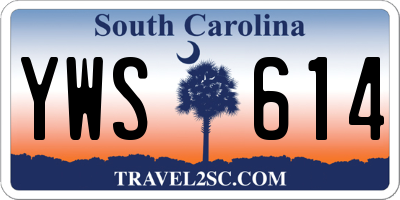 SC license plate YWS614