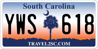 SC license plate YWS618