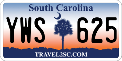 SC license plate YWS625