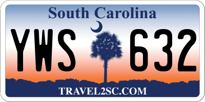 SC license plate YWS632