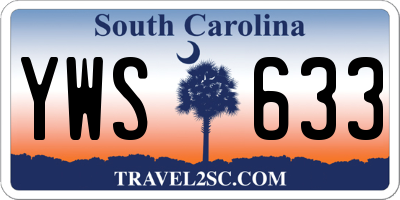 SC license plate YWS633