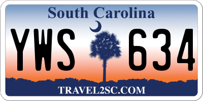 SC license plate YWS634