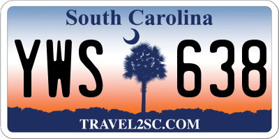 SC license plate YWS638