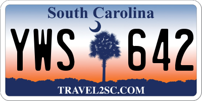 SC license plate YWS642