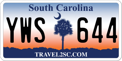 SC license plate YWS644