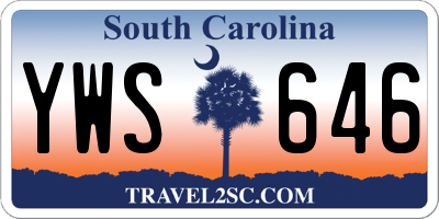 SC license plate YWS646