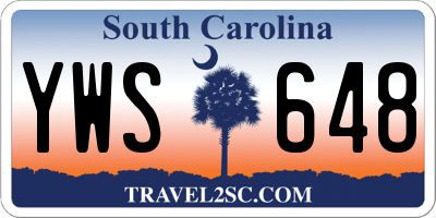 SC license plate YWS648