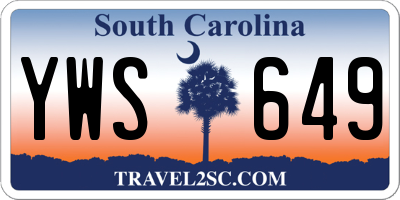 SC license plate YWS649