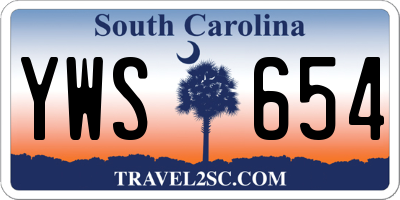 SC license plate YWS654