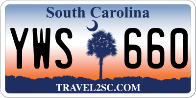 SC license plate YWS660