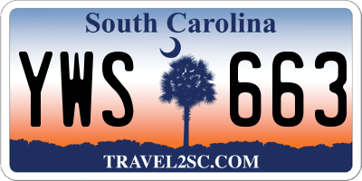 SC license plate YWS663
