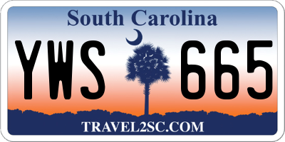 SC license plate YWS665
