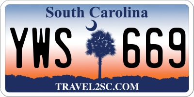 SC license plate YWS669