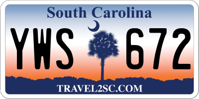 SC license plate YWS672