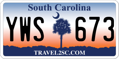 SC license plate YWS673
