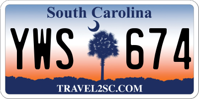 SC license plate YWS674