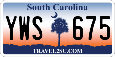 SC license plate YWS675